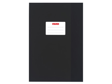 herlitz Protège-cahier format A4, gaufré (raphia), PP, noir