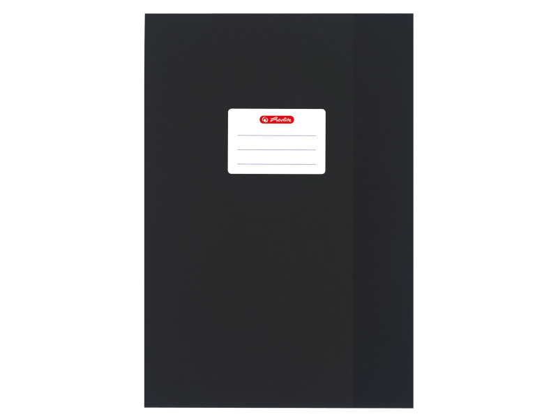 herlitz Protège-cahier format A4, gaufré (raphia), PP, noir
