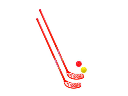 SCHILDKRÖT Set de fun hockey, 4 pièces, rouge / jaune