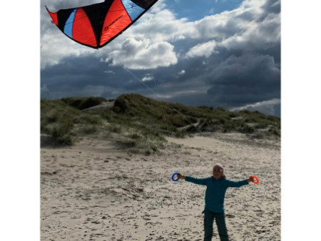 SCHILDKRÖT Cerf-volant acrobatique Stunt Kite 140, rouge