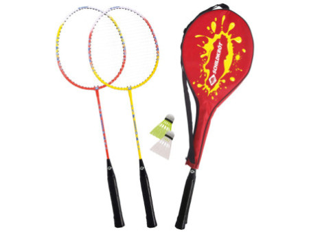 SCHILDKRÖT Set de badminton 2 joueurs, rouge / jaune