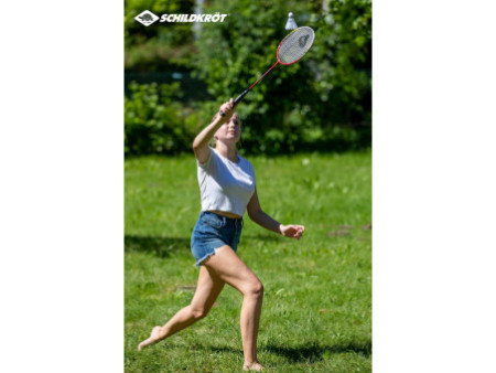 SCHILDKRÖT Set de badminton 4 joueurs, rouge / jaune