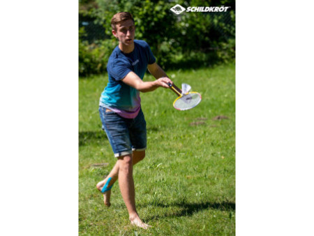 SCHILDKRÖT Set de badminton 4 joueurs, rouge / jaune