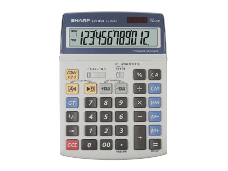 SHARP calculatrice de bureau EL-2125C alimentation solaire