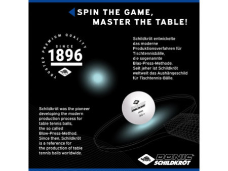 DONIC SCHILDKRÖT Balle de tennis de table 'Jade', blanc
