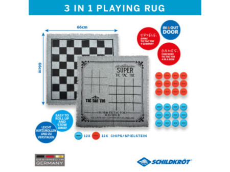 SCHILDKRÖT Tapis de jeu en polyester 3en1