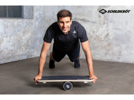 SCHILDKRÖT Balance Board Wave, en bois véritable, noir
