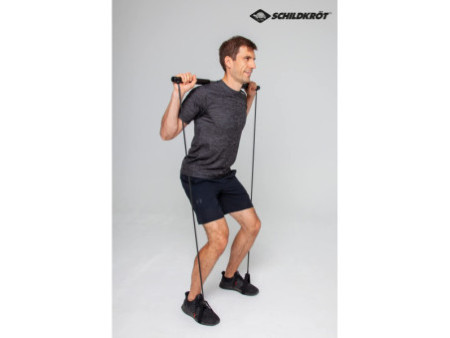 SCHILDKRÖT Bâton de fitness Gymnastics Stick, argent/noir
