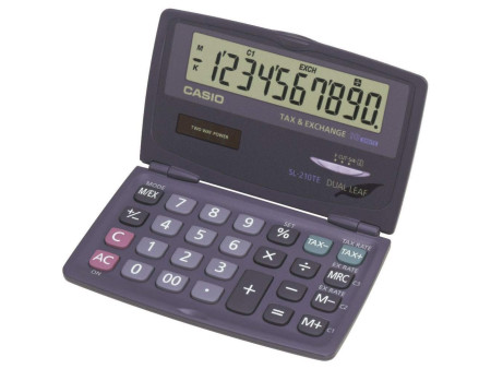 CASIO calculatrice SL-210 TE, avec alimentation solaire/par