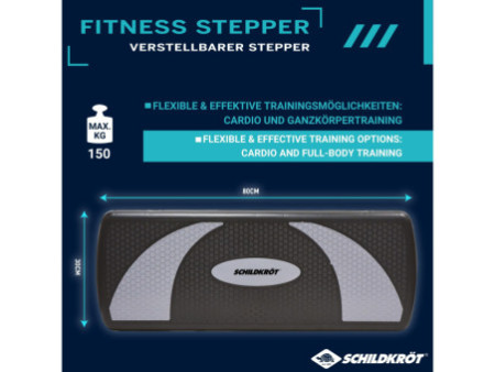SCHILDKRÖT Stepper de fitness, bleu/gris