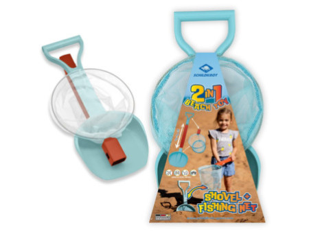 SCHILDKRÖT Kit de jouets de plage 2 en 1, rouge/bleu