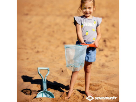 SCHILDKRÖT Kit de jouets de plage 2 en 1, rouge/bleu