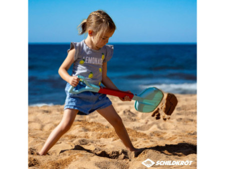 SCHILDKRÖT Kit de jouets de plage 2 en 1, rouge/bleu