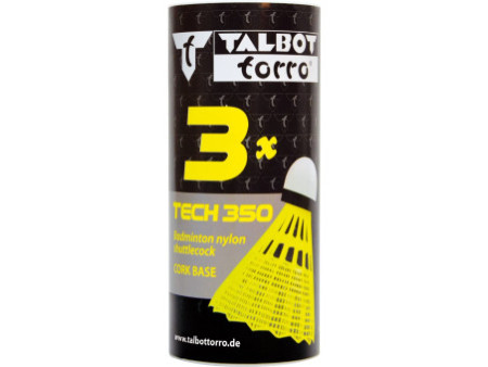 TALBOT torro Volant de badminton Tech350, rapide,jaune/rouge