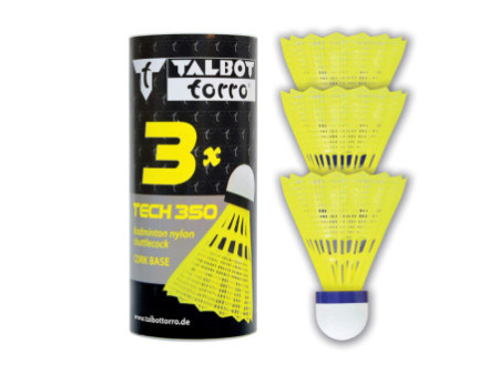 TALBOT torro Volant de badminton Tech350, moyen, jaune/bleu