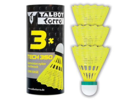 TALBOT torro Volant de badminton Tech350, lent, jaune/vert