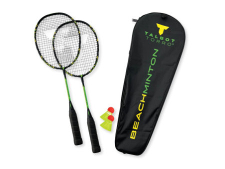 TALBOT torro Kit de beachminton, couleur: noir-vert fluo