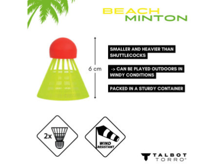 TALBOT torro Kit de beachminton, couleur: noir-vert fluo