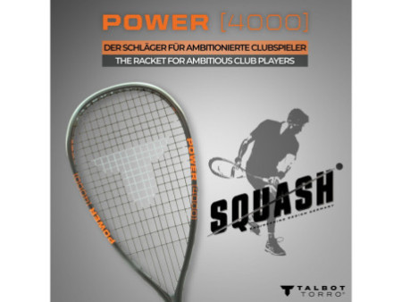 TALBOT torro Raquette de squash Power 4000, noir/orange
