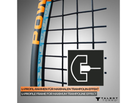 TALBOT torro Raquette de squash Power 4000, noir/orange
