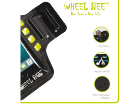 WHEEL BEE Brassard de running Night Hawk, noir