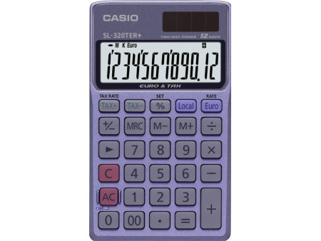 CASIO calculatrice SL-320 TER Plus, alimentation solaire/