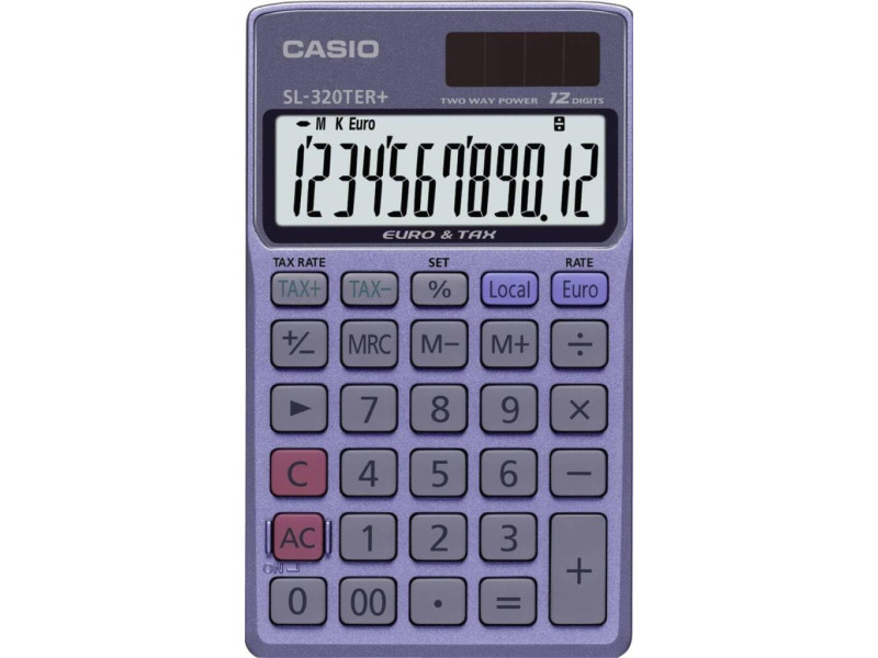 CASIO calculatrice SL-320 TER Plus, alimentation solaire/