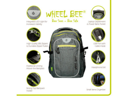 WHEEL BEE Sac à dos de loisirs Revolution, noir/gris
