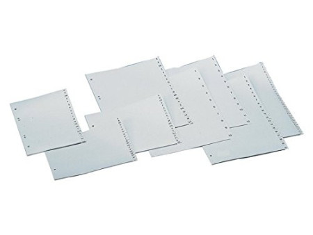 proOFFICE Intercalaires en plastique, A-Z, A4 demi hauteur