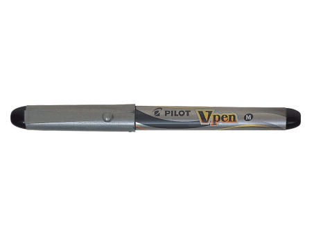 PILOT Stylo plume V-Pen Silver, noir