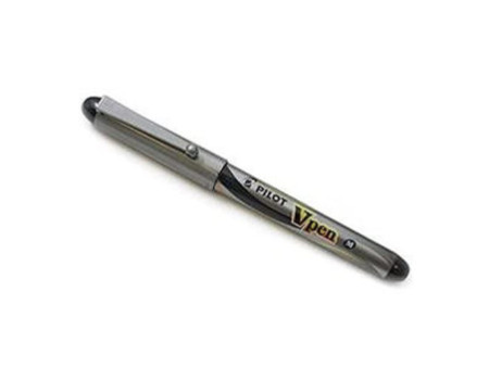 PILOT Stylo plume V-Pen Silver, noir