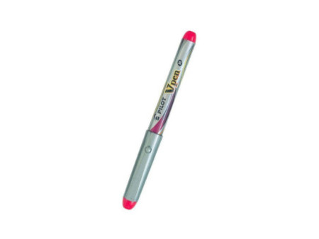 PILOT Stylo plume V-Pen Silver, rouge