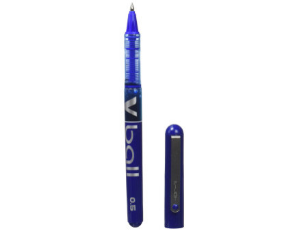 PILOT Stylo roller V Ball VB 5, pointe métal, bleu
