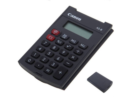 Canon Calculatrice AS-8, fonctionnement par piles