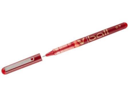 PILOT Stylo roller V Ball VB7, pointe métal, rouge