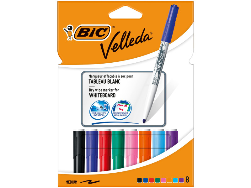 BIC Marqueur pour tableau blanc Velleda 1741, pointe ogive,
