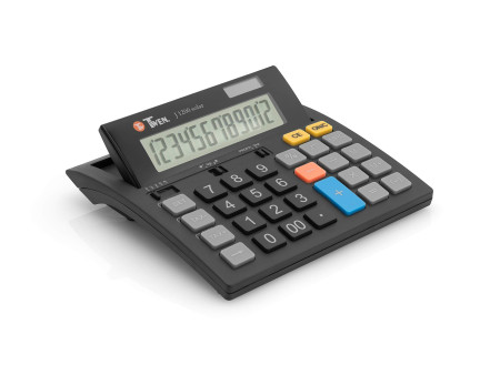 TWEN Calculatrice de bureau J-1200 solar, 12 carac.