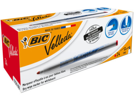 BIC Marqueur pour tableau blanc Velleda 1721, pointe ogive,