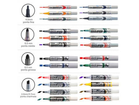 Pentel Marqueur pour tableau blanc MAXIFLO MWL5M, noir