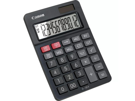Canon Calculatrice de bureau AS-120 II, solaire/pile