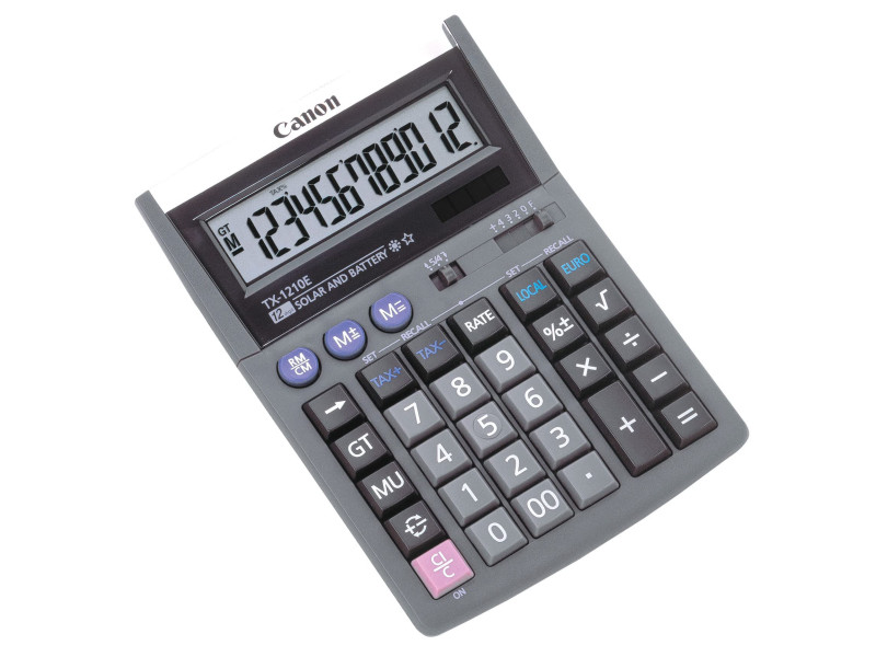 Canon Calculatrice de bureau TX-1210E, alimentation solaire