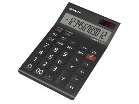 SHARP Calculatrice de bureau EL-125 TWH, solaire/pile