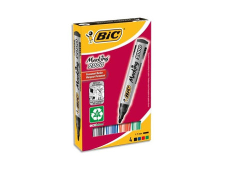 BIC Marqueur permanent 2000 Ecolutions, pointe ogive, étui