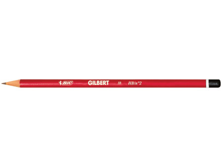 BIC Crayon Gilbert 33, dureté: HB, rond, laqué en rouge