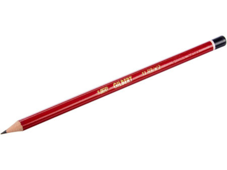 BIC Crayon Gilbert 33, dureté: HB, rond, laqué en rouge