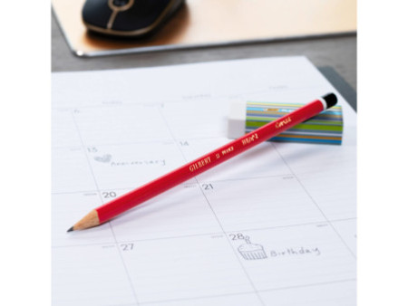 BIC Crayon Gilbert 33, dureté: HB, rond, laqué en rouge