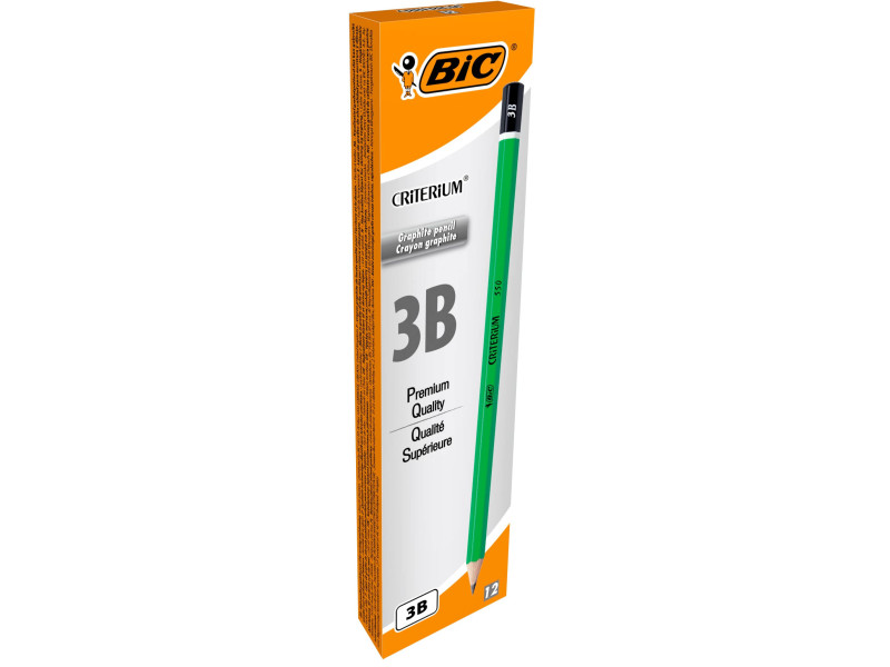 BIC Crayon Criterium 550, degré de dureté: 3B, hexagonal