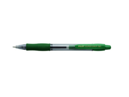 PILOT Stylo à bille rétractable SUPER GRIP M, vert