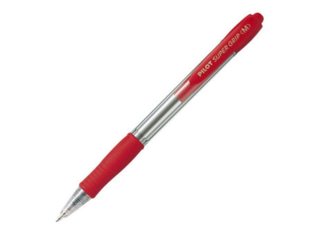 PILOT Stylo à bille rétractable SUPER GRIP M, rouge