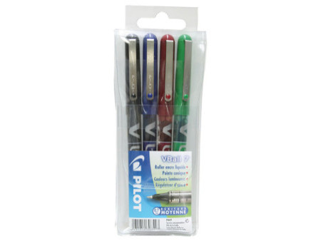 PILOT Stylo roller V Ball VB 7, étui de 4, assorti